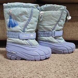 Sorel Disney Kids' Winter Snow Boots in Light Blue Lavender Frozen Elsa KIDS 13